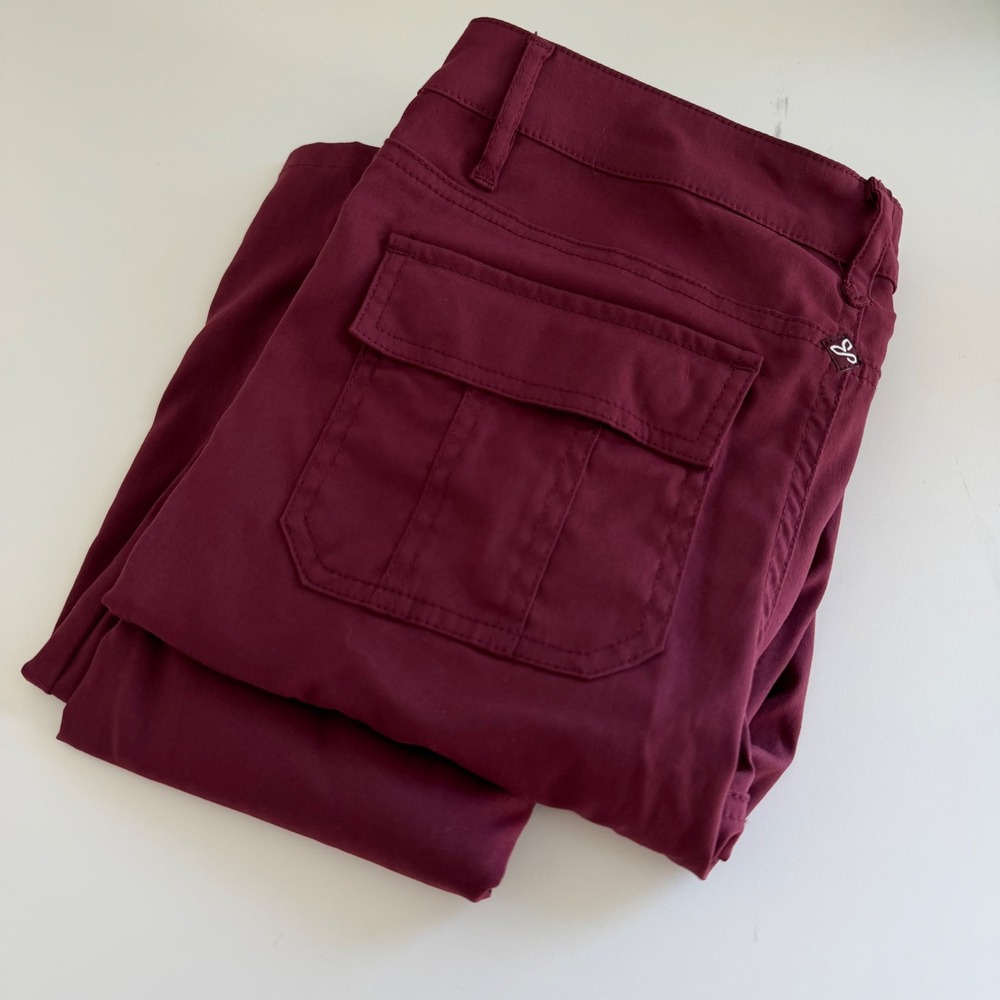 Prana Brenna Pants Burgundy Wine Skinny Cargo Hiking W4MEMP315 Womens 4